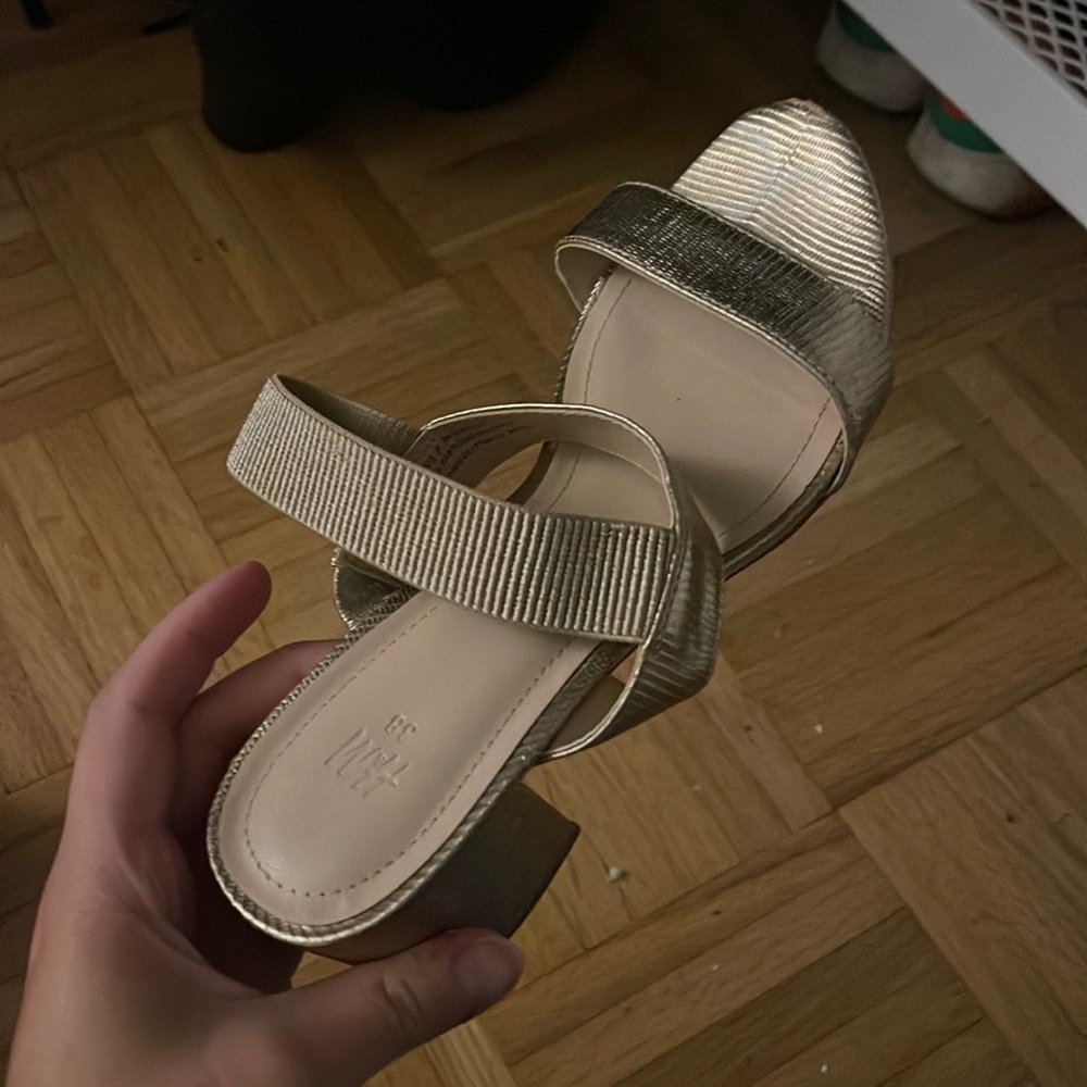 H&m sandals - gold - size 8
